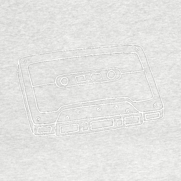 Cassette Tape Outline - White by AlexisBrown1996